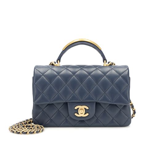 chanel mini flap bag navy blue|mini flap bag chanel 2021.